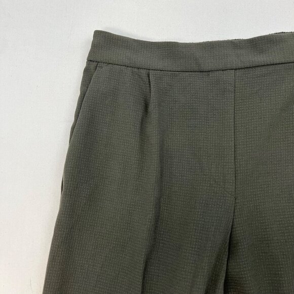H&M Womens High Rise Pull On Straight Leg Ankle Dress Pants Green 10 Pockets - Picture 4 of 9